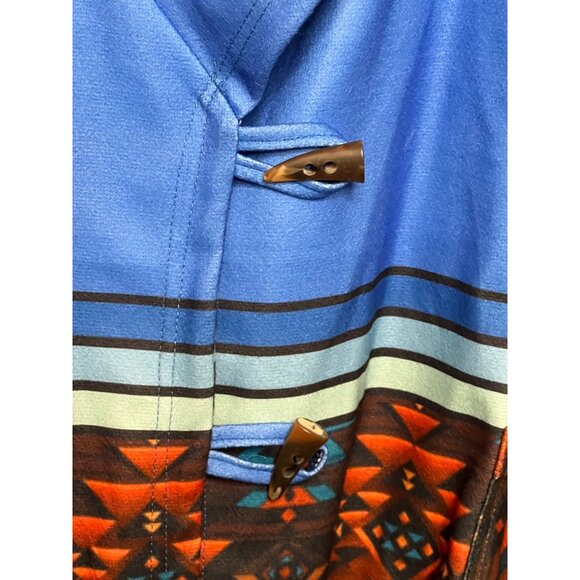 Women’s Yellowstone Jacket Poncho 3XL Pockets Hood Aztec Bell Sleeves - Picture 4 of 12